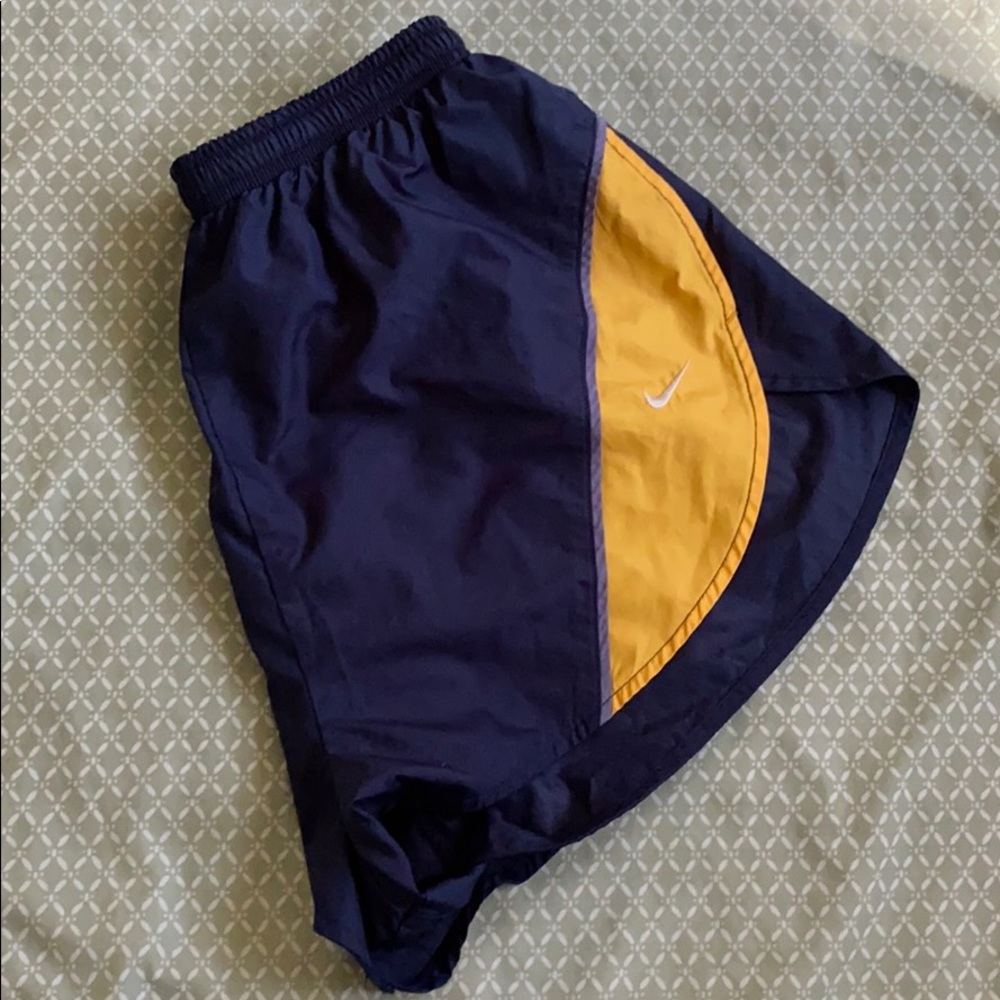 Nike Sport Shorts Drawstring Yellow and Blue